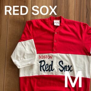【RED SOX】ボストン　レッドソックス　半袖　tシャツ ヘンリーネック
