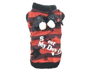  собака одежда майка сладкий De Ville окантовка рисунок красный x черный DS размер маленький размер собака стоимость доставки 250 иен 