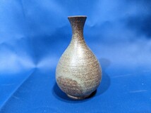 箱あり 飛騨小糸焼 長倉靖邦 一輪挿し 高さ約9.5cm 花瓶 花器 フラワーベース 置物 インテリア_画像2