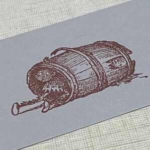 ラバースタンプ ビール樽で遊ぶブラウニー はんこ 輸入雑貨 文房具 メッセージ ドイツ製