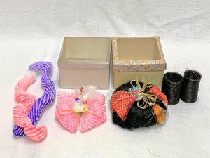 11585/ Showa Retro woman . kimono for Japanese style hair ornament hair accessory 3 kind The Seven-Five-Three Festival yukata child girl kimono small articles box attaching 