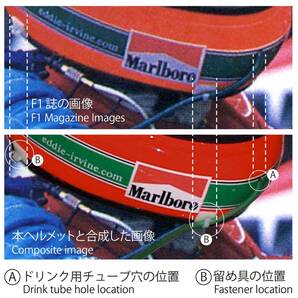 実使用/コード&プラグ、ドリンクチューブ付/サイン入り/1998年/エディー アーバイン/Eddie Irvine/BIEFFE/ヘルメット/フェラーリ/Ferrariの画像8