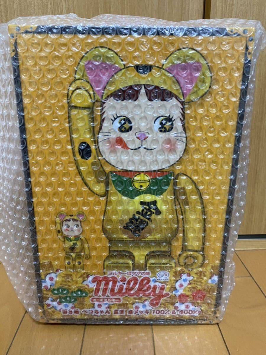 ヤフオク! -「be@rbrick 招き猫 ペコちゃん 金メッキ 100% 400%」の