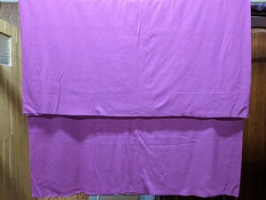 赤紫 スムース ニット地 カットソー ワンピース 長袖 T シャツ着分 ハンドメイド 192×133