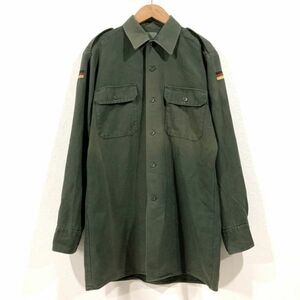 希少 ドイツ軍 軍モノ ロングシャツジャケット カーキ メンズ L相当