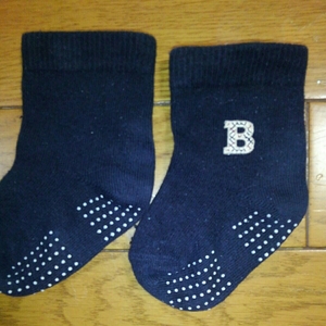 BURBERRY Burberry носки носки 9.~11. чёрный б/у с дефектом 