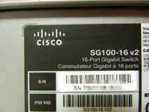 《》【中古】Cisco SG100-16 V2 Small Business16ポート アンマネージド スイッチ_画像3