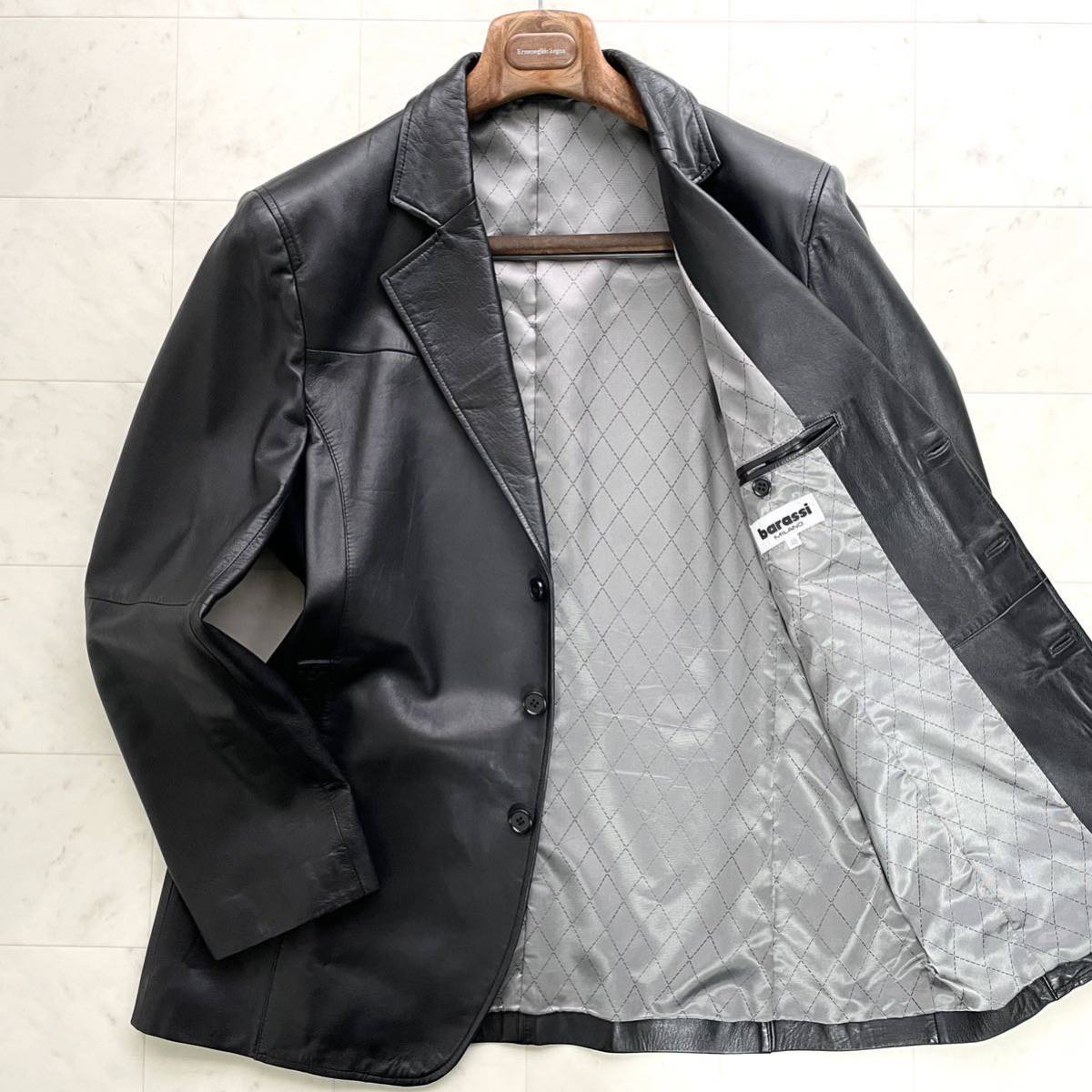 イタリア製 SCOUT極レア 凄く柔らかい革で暖かいブラックのジャケット