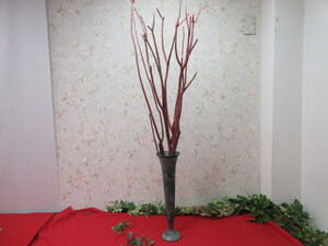 [GY3345/18] dressing up! dry wood branch decoration 5ps.@ together set copper made vase attaching interior objet d'art 