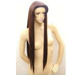 (送料無料)前髪 アップ(FU-TF80 ブラウン10 茶髪)コスプレ ロング ウィッグ お姫様 戦国時代 和装 仮装 かつら ハロウィン コミケ ゲーム