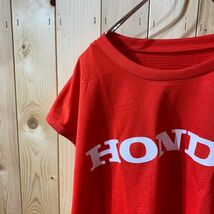 [KWT3337] HONDA 半袖Tシャツ メンズ レッド ポス_画像1