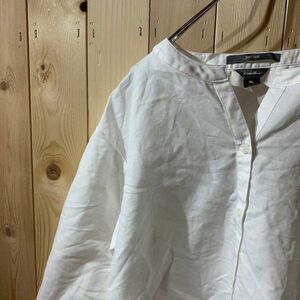 [KWT3365] Eddie Bauer 7 minute sleeve tops lady's white XS pohs 