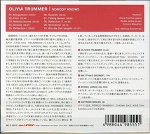 OLIVIA TRUMMER TRIO / NOBODY KNOWS Antonio Miguel(b) Bodek Janke(ds) Matthias Schriefl(tp) Olivia Trummer (p,vo)_画像2