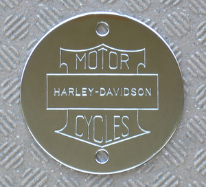 Harleyマーク付き70年代製ポイントカバー #1・71 - 03 XL XLCH 70 - ビッグツイン 縦穴　