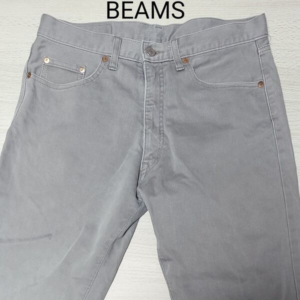 BEAMS オリジナルジーンズ 32インチ メンズ グレー