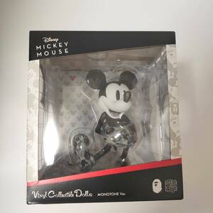 未開封☆MEDICOM TOY VCD BAPE MICKEY MOUSE MONOTONE Ver. A BATHING APE メディコムトイ ミッキーマウス アベイシングエイプ モノトーン