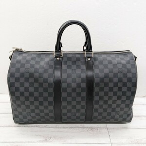 美品 Louis Vuitton ルイ ヴィトン N41418 キーポル バンドリエール 45 ボストンバッグ ダミエ グラフィット 定価319000円 鑑定済み