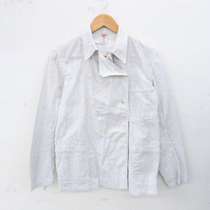 FRENCH WORK COOK JACKET ユーロ ヴィンテージ フレンチ コックジャケット ダブルボタン 50s～60s ヒッコリー ストライプ