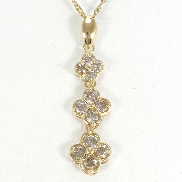 K18 ブラウンダイヤ0.3ct デザイン ネックレス 約1.3g thanhlydocu.vn