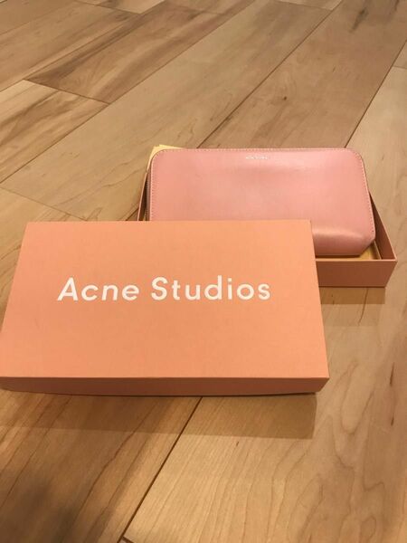 Acne studios 長財布　ピンク