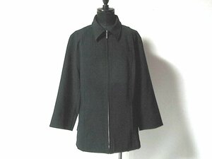 全日本婦人子供服工業組合　LB Fashion Product】ブラック・七分袖・前開きジップジャケット・13号!