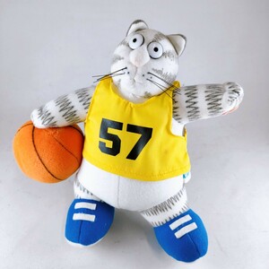 【非売品】KLIBAN CATS クリバンキャット 景品 ぬいぐるみ バスケットボール　SEGA ヴィンテージ アンティーク レトロ 人形 置物 玩具