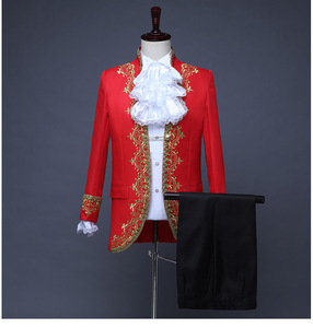 ST03-g02a new goods fine quality 4 point set .. costume play clothes .. red ( red ) tuxedo stage costume outer garment trousers XS S M L-XL chairmanship musical performance . presentation 