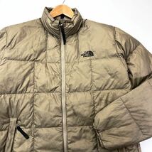 THE NORTH FACE ☆ ND18201 パッカブル ダウンジャケット LHOTSE SHAR JACKET ベージュ XL アウトドア キャンプ ノースフェイス■FA209_画像4