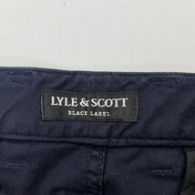 LYLE&SCOTT ☆ 定番の紳士スタイル◎ ストレート コットン スラックス パンツ ネイビー W88 大人カジュアル ライルアンドスコット■Ja5777_画像6