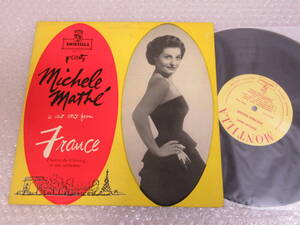 LP▲MICHELE MATHE[A NEW VOICE FROM FRANCE]10インチ/米US盤/シャンソン