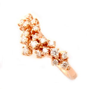  Damiani ring lady's mimo The diamond ring 9 number pink gold DAMIANI 750PG used 