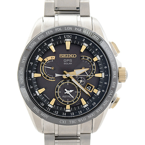 セイコー SEIKO 時計 メンズ アストロン GPSモデル チタニウム ソーラー ブラック文字盤 ASTRON SBXB073 TI 中古