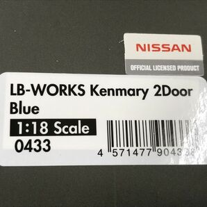 0303-128T⑥19087 ミニカー ignition model イグニッション LIBERTY WALK KPGC110 1:18 水色 blue 尾張小牧ナンバー 箱有りの画像10