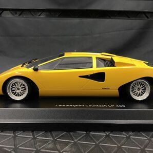 0303-127T⑥19087 ミニカー KYOSHO 京商 Lamborghini Countach LP400 ランボルギーニ カウンタック 1:18 イエロー スポーツカー 箱ありの画像3