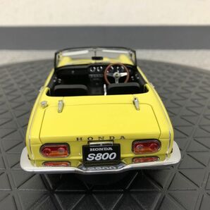 0303-414M⑥19087 ミニカー オートアート ホンダ HONDA S800 1:18 模型おもちゃ 黄色 イエローの画像5