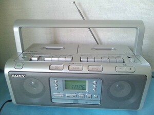 SONY Sony CD radio-cassette double cassette CFD-W78 * working properly goods 