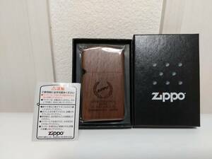 木製ZIPPO未使用品★ウッドケース SLIM COMMENORATIVE LIGHTER★2006年10月製造 箱、保証書付 WOOD 木彫 天然木