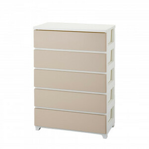  color style chest wide 5 step CO-ST-W5 white beige *WHBE