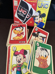 [ Disney UNO*TOMY] Mickey minnie Дональд карты uno. приятный герой USED[23/02 TY-1D]