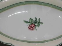 フッチェンロイター　パークレーン　長深皿　淡いお色柄に美しい薔薇絵のレトロでめずらしい深皿　お料理やデザートにおしゃれ_画像3