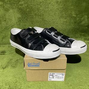 コンバース ジャックパーセル ベルクロ ガラスレザー ブラック CONVERSE JACK PURCELL V-3 CG LEATER R 26.5cmの画像1