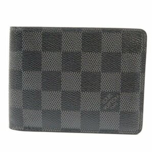 62709★1円スタート★LOUIS VUITTON ルイヴィトン 中極美品 札入れ ダミエグラフィット 二つ折り財布 ブラック メンズの画像1