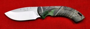 BUCK USA No.390CM Fixed Hunter Camo ・8cmBlade・全長：20.5cm・アイロンCAMO柄ケース付