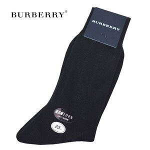 BURBERRY バーバリー メンズソックス【ブラック/23cm】新品！