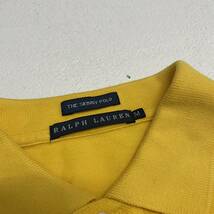 Ralph Lauren 半袖 ポロシャツ Mサイズ 鹿の子 黄色 イエロー ビッグポニー ラルフローレン レディース古着_画像3