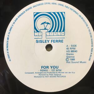 12' SISLEY FERRE / FOR YOU ! ※ 哀愁名曲