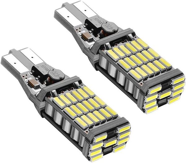 『送料無料』T16/T15 W16W LED バックランプ 爆光 1000LM高輝度 キャンセラー CANBUS 45連4014 6500K ホワイト 2個 白 Au ライト