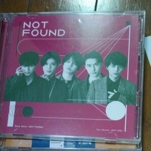 NOT FOUND 初回限定盤A DVD付 CD Sexy Zone 倉庫S