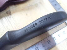 『W27C』GERBER SHORTY ガーバー ショーティー PRO-GUIDE シースナイフ ナイフ シース　紫がかったレザーシース_画像10