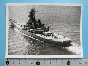 (J48)194 写真 古写真 船舶 米国 海軍 軍艦 Wisconsin ウィスコンシン アメリカ アメリカ海軍